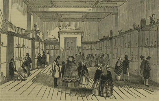 1845年观众在大英博物馆参观“宁波钟”
